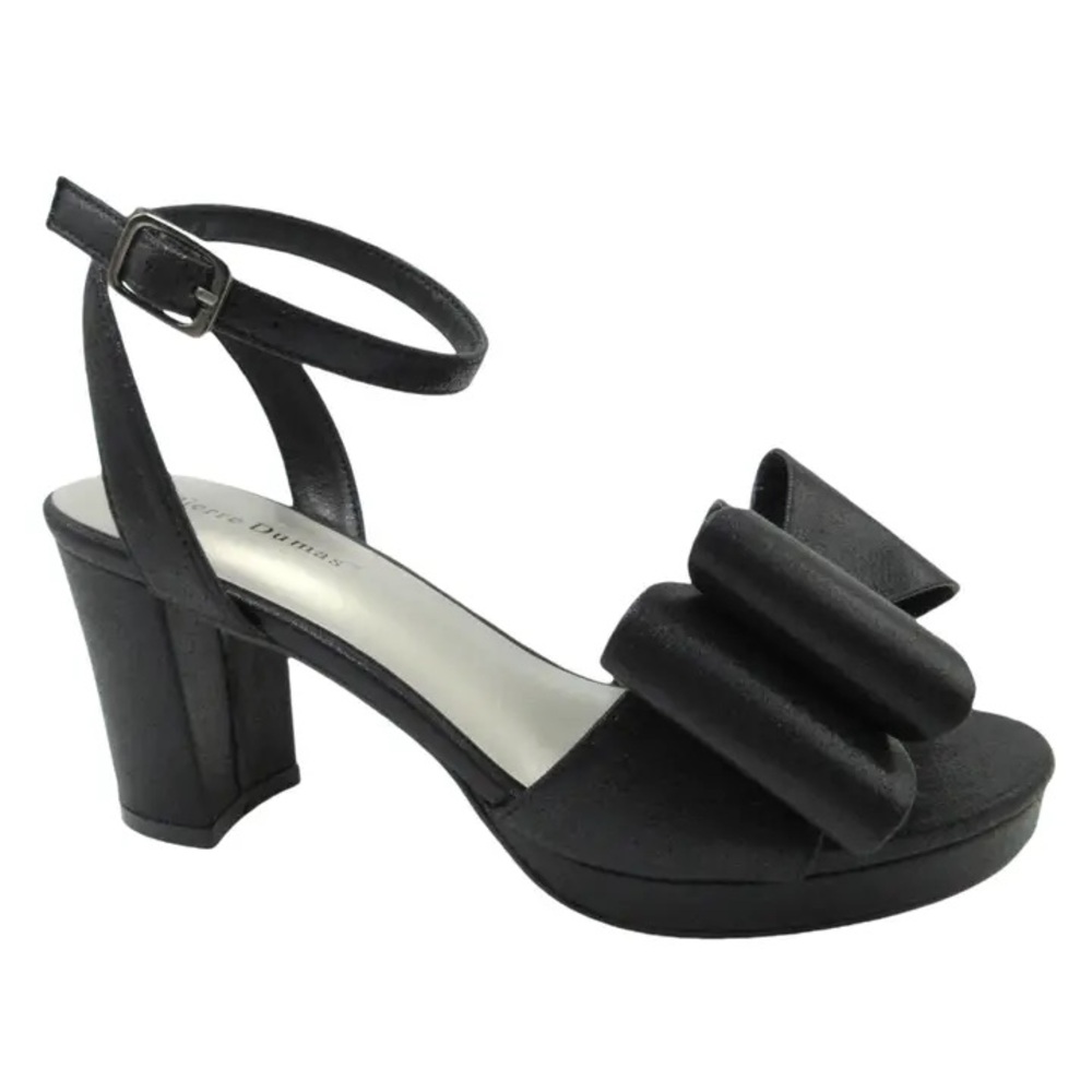 Pierre Dumas Black Bow Heels, NEW, size 6